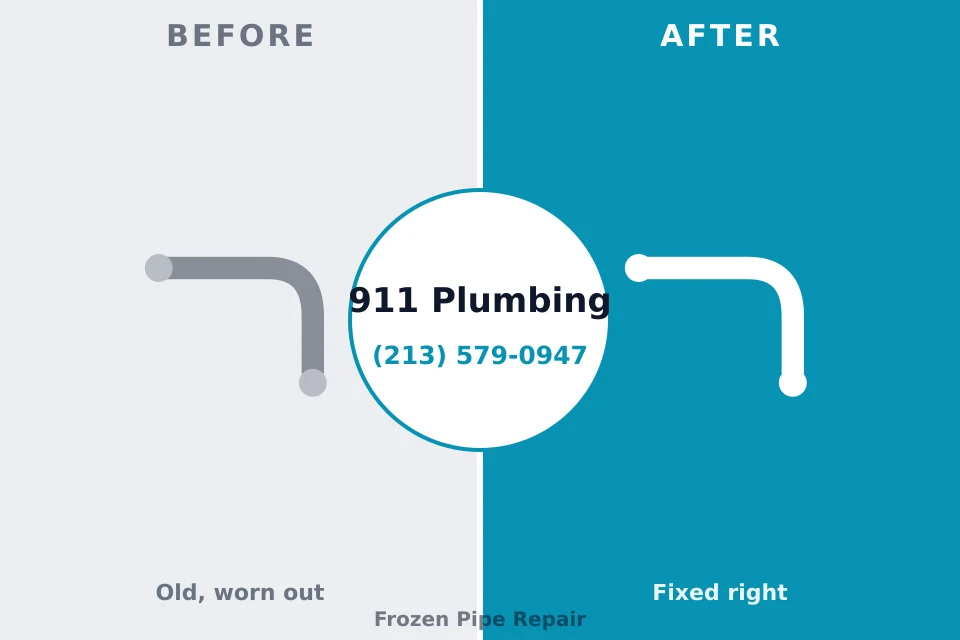 Before and after: plumbing repair Withamsville, OH